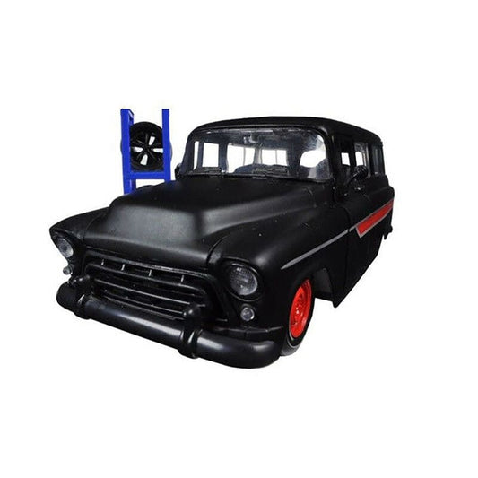 Jada just trucks - 1957 chevy suburban (primer black/red)
