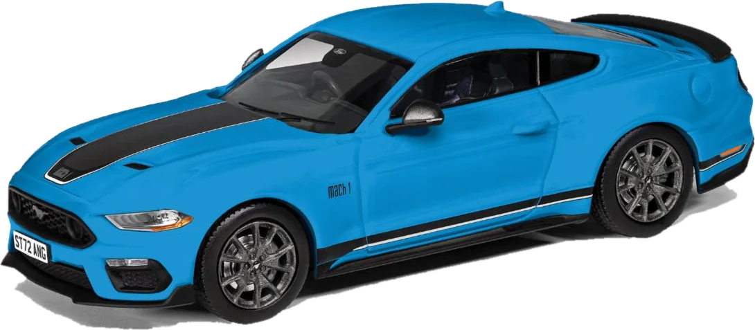 Ford Mustang Mach 1 Grabber Blue, 1:43 by Corgi, coming soon