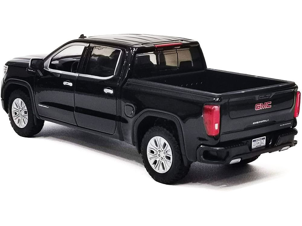 2019 GMC Sierra 1500 Denali Crew Cab Pickup Truck Black 1/24-1/27 Diecast Model Car by Motormax view 2