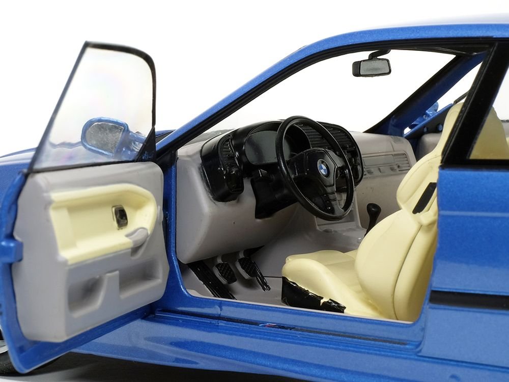 1994 BMW E36 M3 Blue Estoril Metallic 1/18 Diecast Model Car by Solido view 3