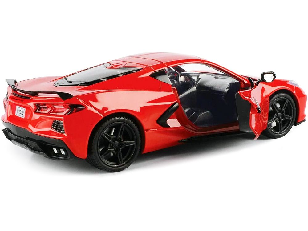 2020 Chevrolet Corvette C8 Stingray Red "Timeless Legends" 1/24 Diecast Model Car by Motormax view 3