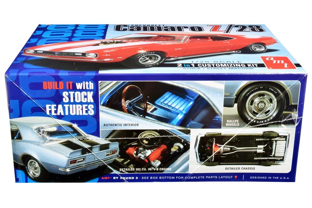 Skill 2 Model Kit 1968 Chevrolet Camaro Z/28 2-in-1 Kit 1/25 Scale Model by AMT view 2