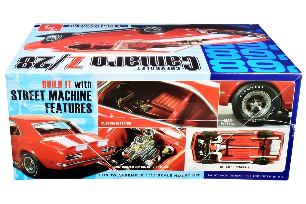 Skill 2 Model Kit 1968 Chevrolet Camaro Z/28 2-in-1 Kit 1/25 Scale Model by AMT view 3