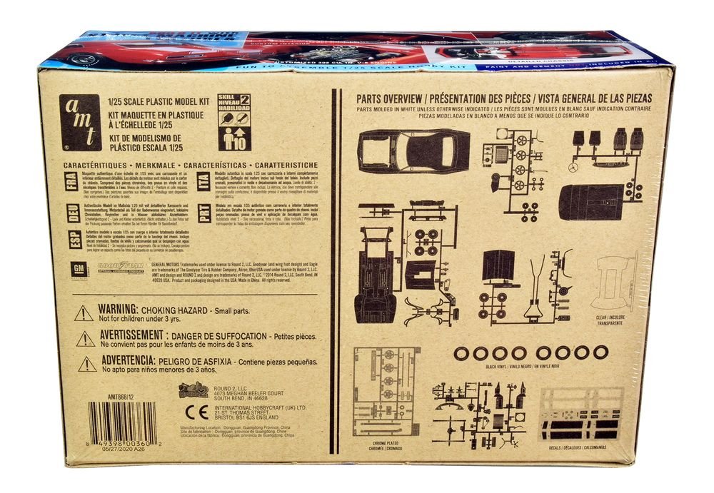 Skill 2 Model Kit 1968 Chevrolet Camaro Z/28 2-in-1 Kit 1/25 Scale Model by AMT view 4