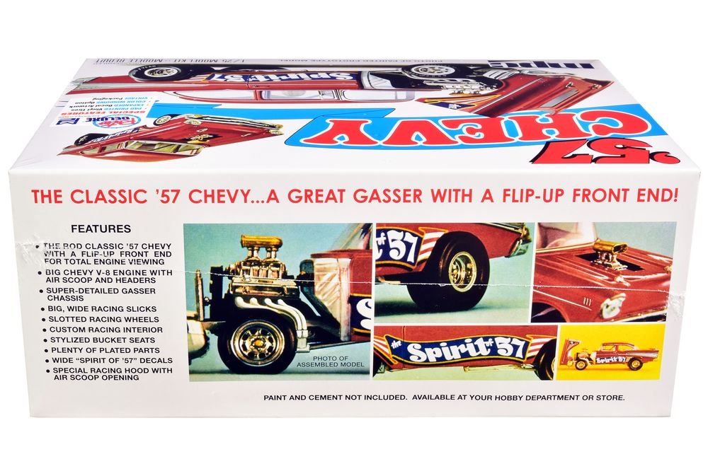 Skill 2 Model Kit 1957 Chevrolet Gasser Flip Nose "Spirit of 57" 1/25 Scale Model by MPC view 2