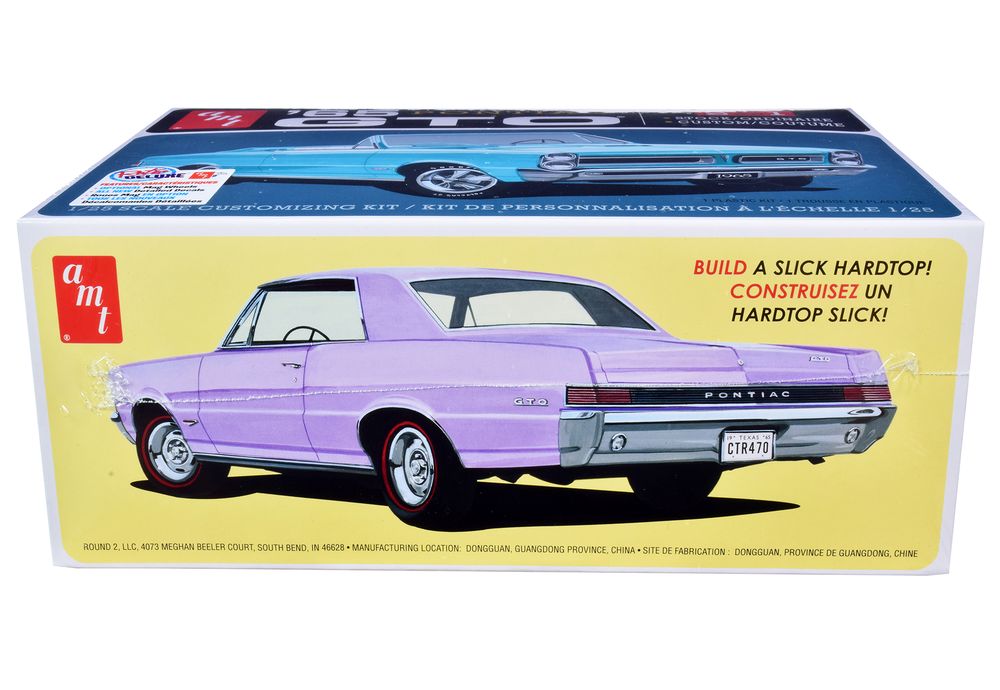 Skill 2 Model Kit 1965 Pontiac GTO 2-in-1 Kit 1/25 Scale Model by AMT view 3