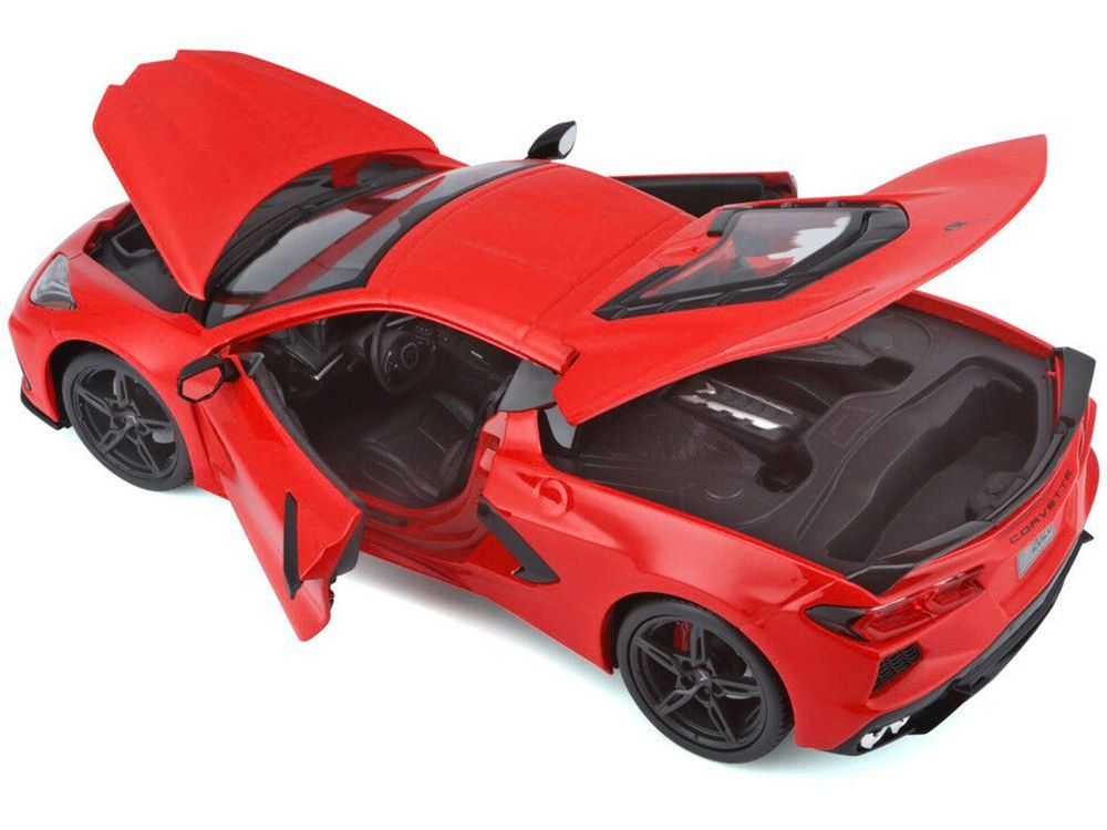 2020 Chevrolet Corvette Stingray C8 Red 1/18 Diecast Model Car by Maisto view 3