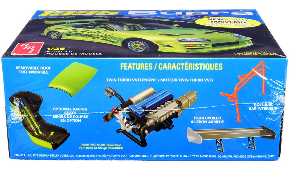 Skill 2 Model Kit 1995 Toyota Supra Convertible 1/25 Scale Model by AMT view 2