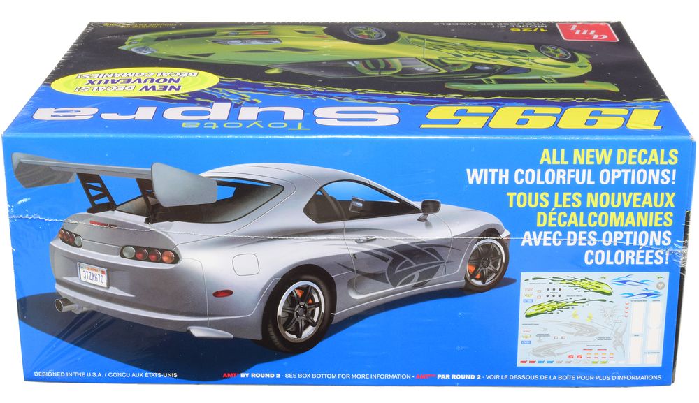 Skill 2 Model Kit 1995 Toyota Supra Convertible 1/25 Scale Model by AMT view 3