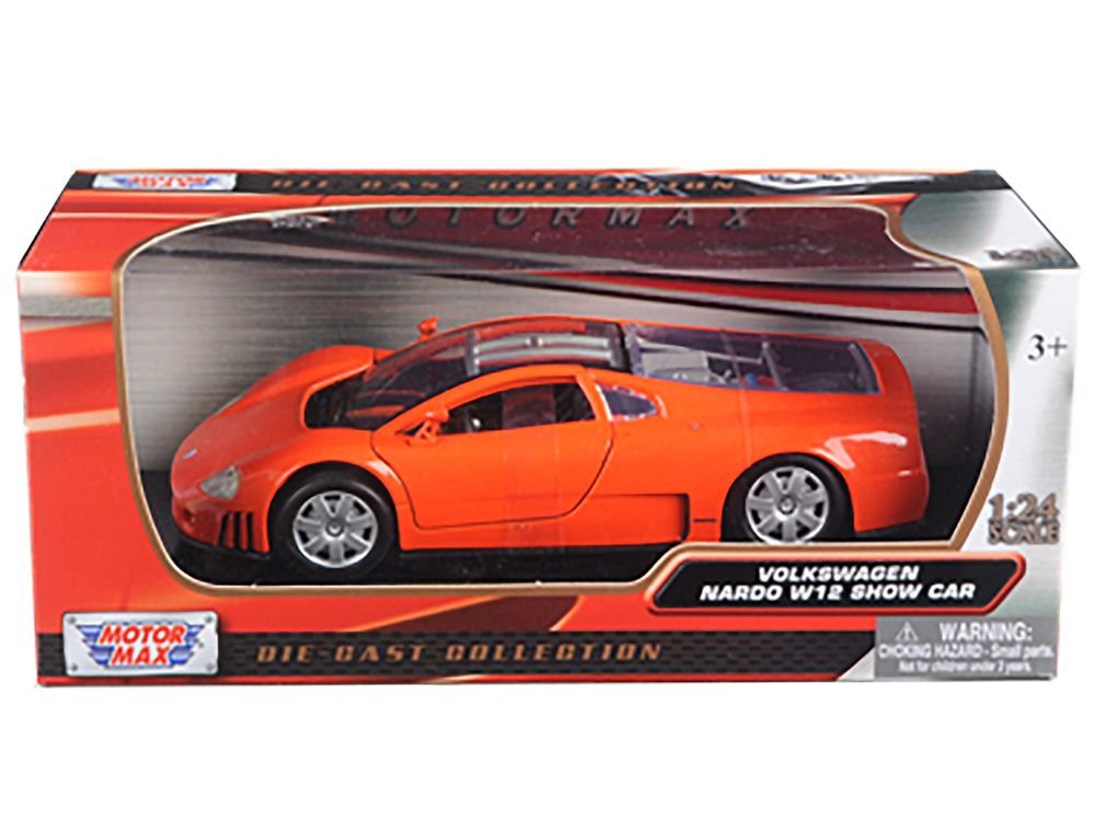 Volkswagen Nardo W12 Orange 1/24 Diecast Car Model by Motormax view 3