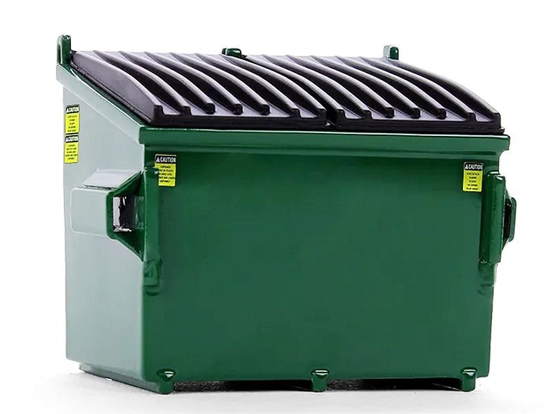 Refuse Trash Bin Green 1/34 Diecast Model by First Gear view 2