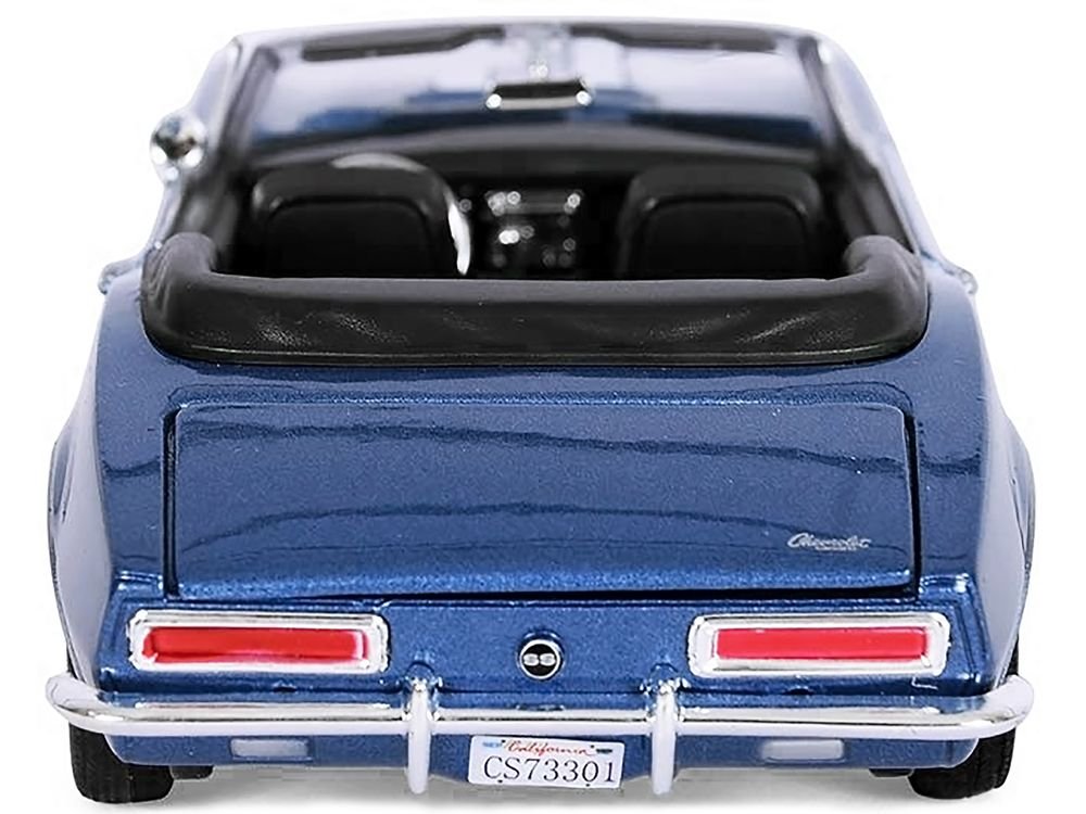 1967 Chevrolet Camaro SS Convertible Blue Metallic 1/24 Diecast Model Car by Motormax view 4