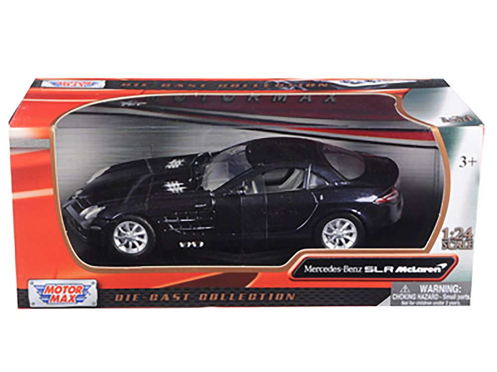 Mercedes Mclaren SLR Metallic Black 1/24 Diecast Model Car by Motormax view 3