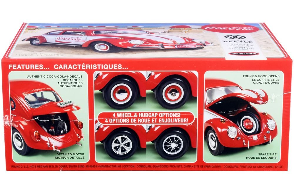 Skill 3 Snap Model Kit Volkswagen Beetle "Coca-Cola" 1/25 Scale Model by Polar Lights view 3
