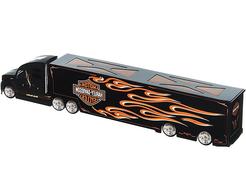 Harley Davidson Custom Hauler Trailer Black "Custom Haulers" Series 1/64 Diecast Model by Maisto view 3