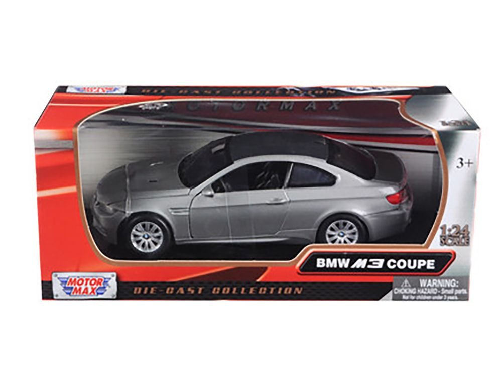 BMW M3 Coupe Gray Metallic 1/24 Diecast Model Car by Motormax view 3