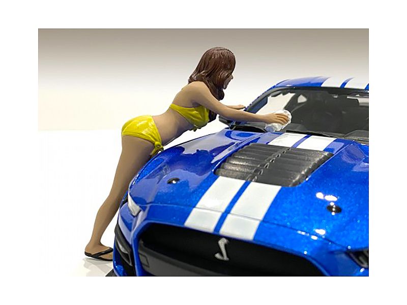 Stephanie Bikini Car Wash Girl Figurine for 1/18 Scale Models by American Diorama view 2