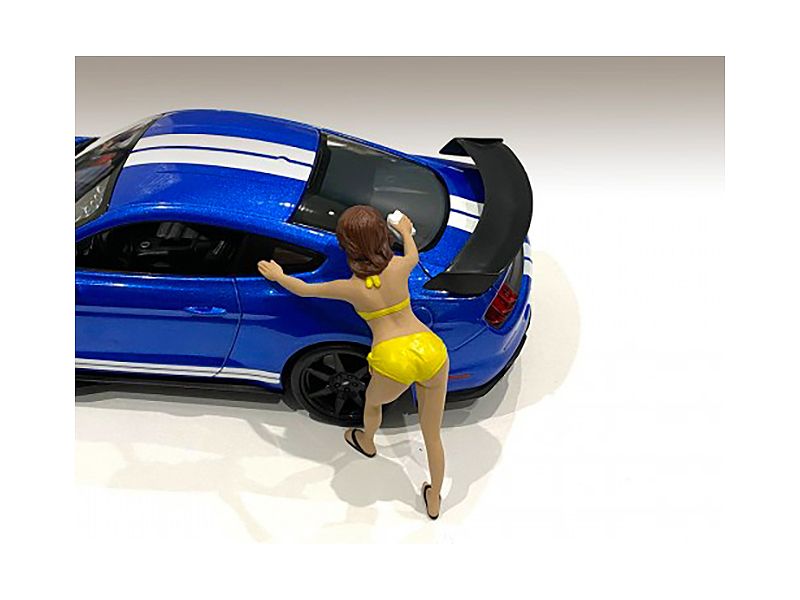 Stephanie Bikini Car Wash Girl Figurine for 1/18 Scale Models by American Diorama view 3