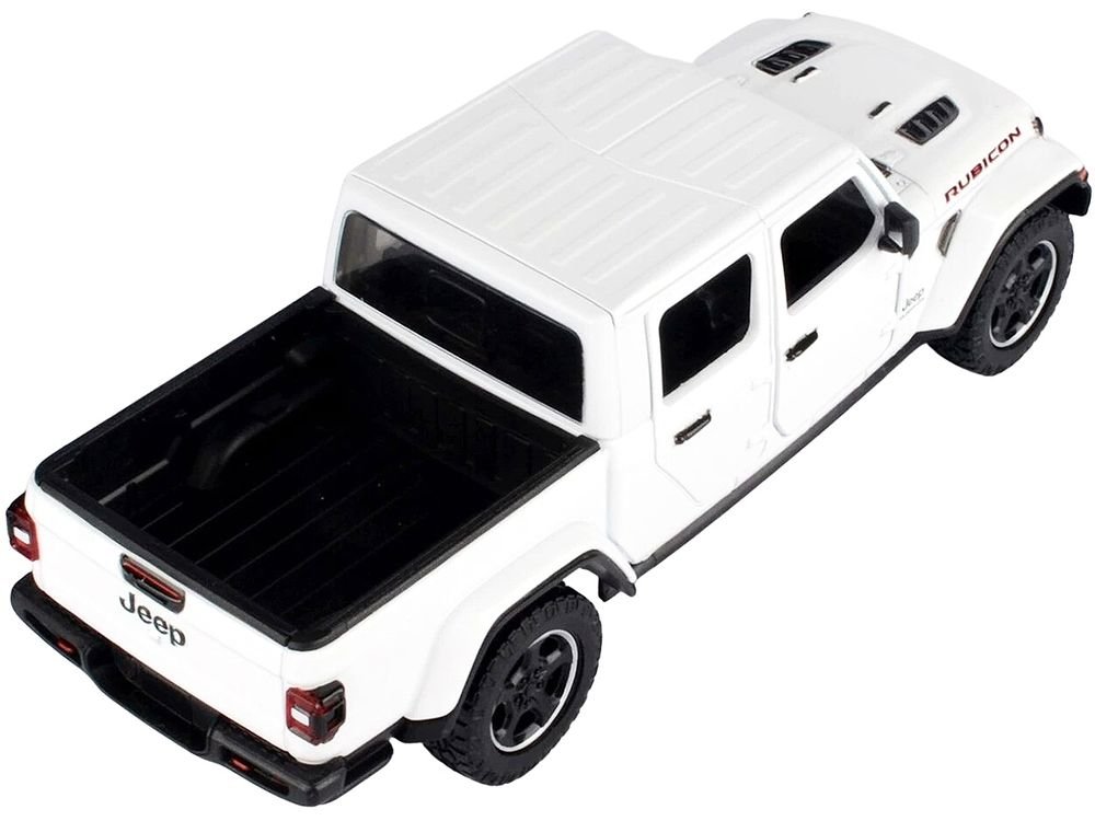 2021 Jeep Gladiator Rubicon (Closed Top) Pickup Truck White 1/24-1/27 Diecast Model Car by Motormax view 2