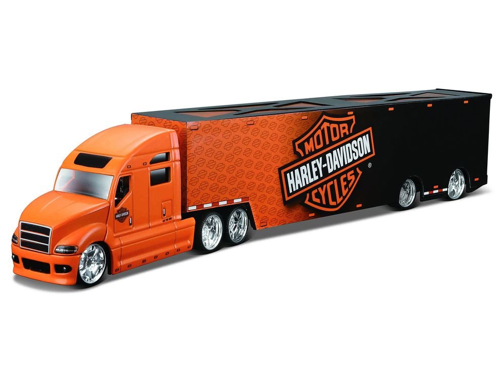 Harley Davidson Custom Hauler Trailer Orange "Custom Haulers" Series 1/64 Diecast Model by Maisto view 2