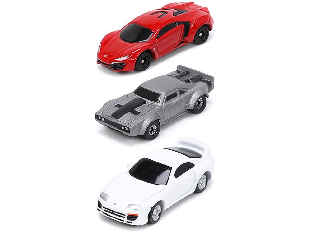 "Fast & Furious" Movie 3 piece Set Series 4 "Nano Hollywood Rides" Series Diecast Model Cars by Jada view 2