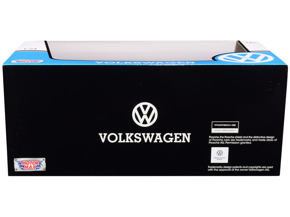 1966 Volkswagen Beetle "Taxi" Yellow with White Top 1/24 Diecast Model Car by Motormax view 3