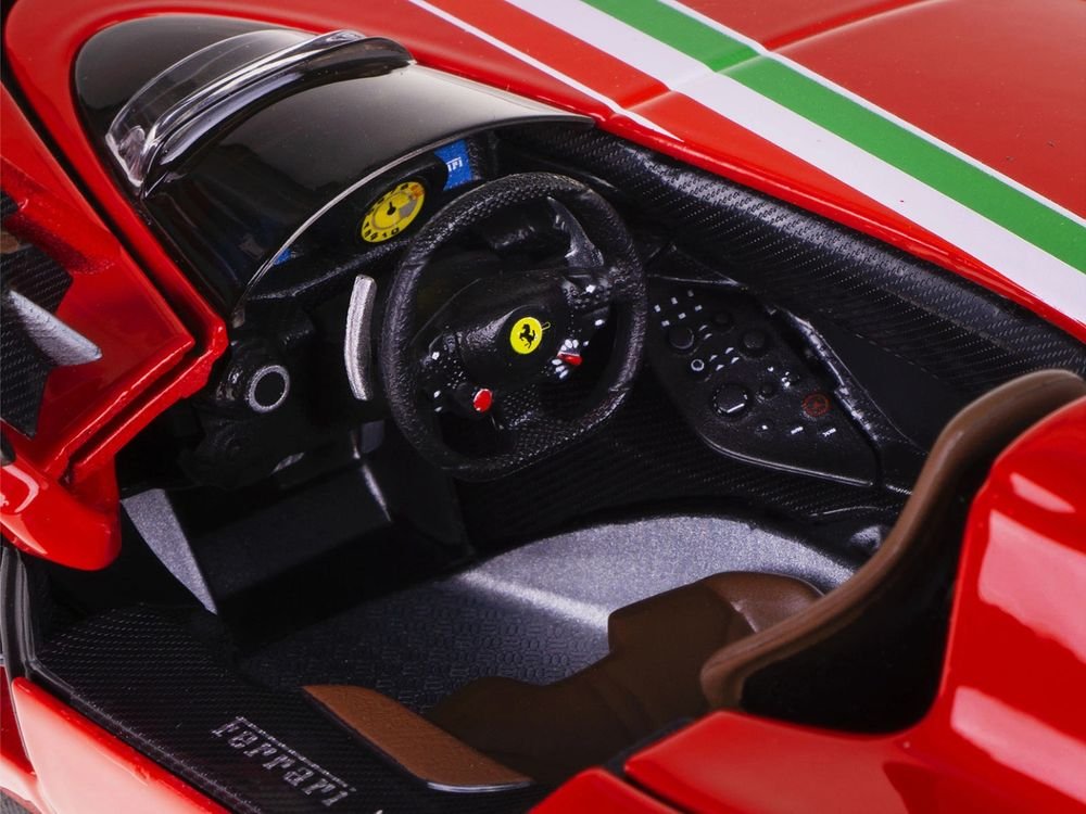 Ferrari Monza SP1 Red with Italian Flag Stripes "Signature Series" 1/18 Diecast Model Car by Bburago view 4