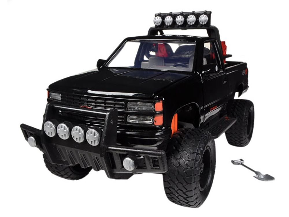 1992 Chevrolet 454 SS Pickup Truck Off Road Black 1/24 Diecast Model by Motormax view 2