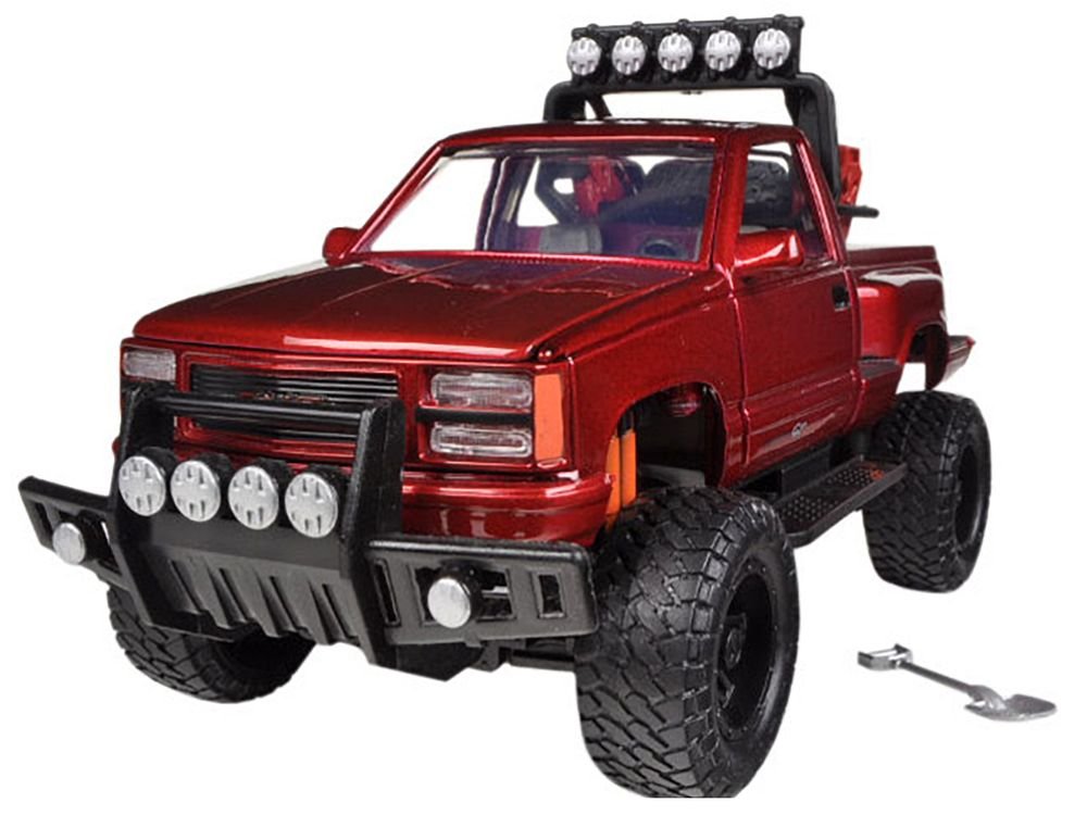 1992 GMC Sierra GT Pickup Truck Off Road Red 1/24 Diecast Model by Motormax view 2