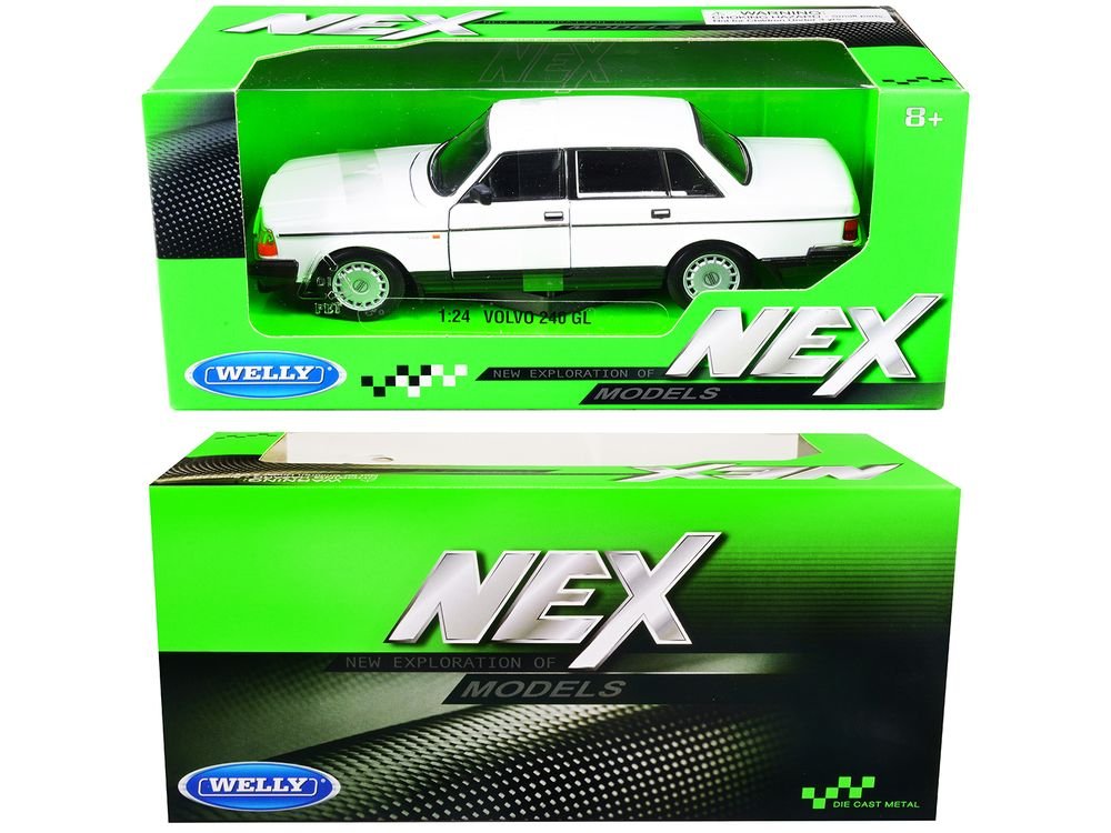 Volvo 240 GL White "NEX Models" 1/24 Diecast Model Car by Welly view 3