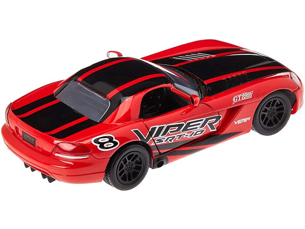 2003 Dodge Viper SRT-10 #8 Red with Black Stripes "GT Racing" Series 1/24 Diecast Model Car by Motormax view 3