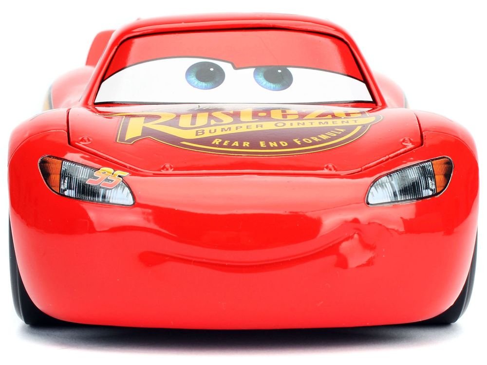 Lightning McQueen #95 Red with Extra Wheels Disney & Pixar "Cars" Movie "Hollywood Rides" Series Diecast Model Car by Jada view 4