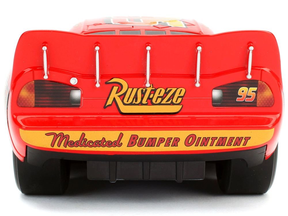 Lightning McQueen #95 Red with Extra Wheels Disney & Pixar "Cars" Movie "Hollywood Rides" Series Diecast Model Car by Jada view 5