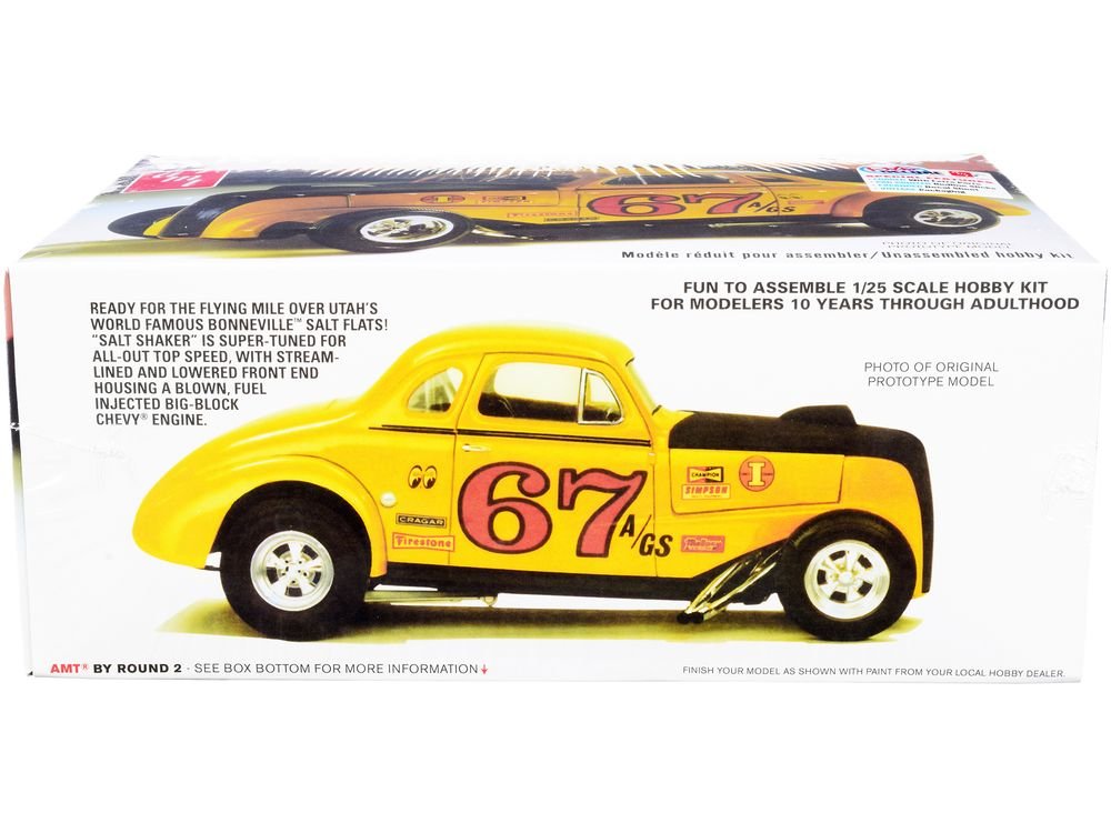 Skill 2 Model Kit 1937 Chevrolet Bonneville Racer "Salt Shaker" 1/25 Scale Model by AMT view 3