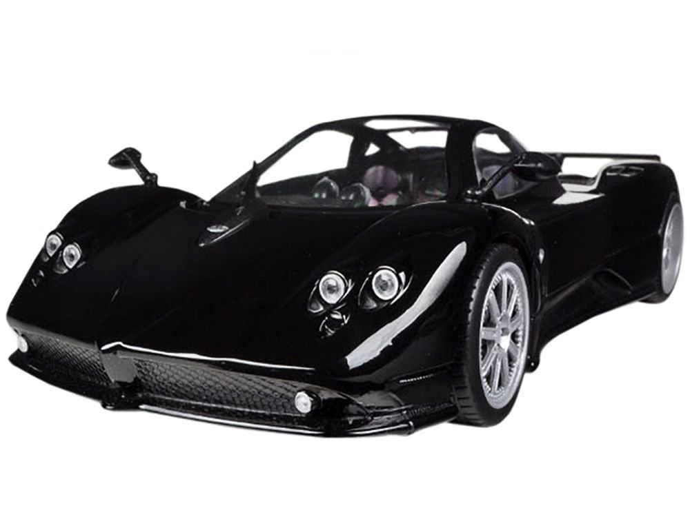 Pagani Zonda F Black 1/18 Diecast Car Model by Motormax view 2