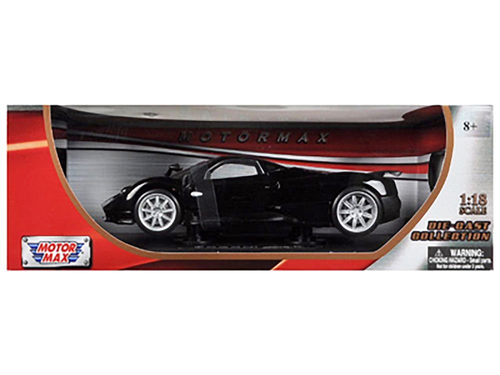 Pagani Zonda F Black 1/18 Diecast Car Model by Motormax view 3