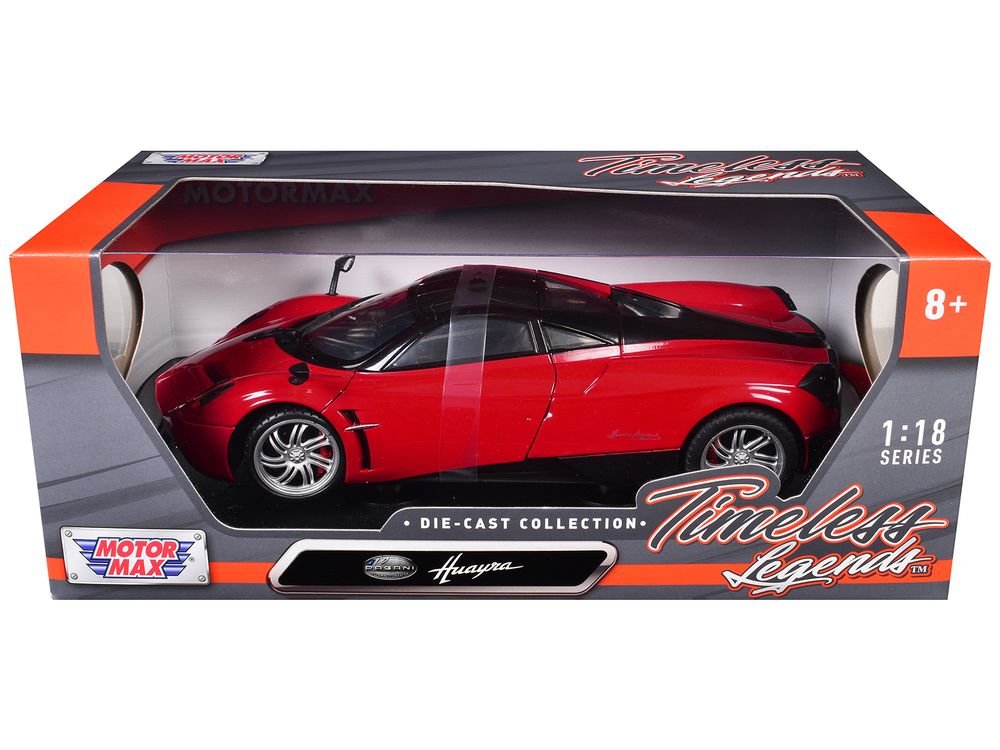 Pagani Huayra Red 1/18 Diecast Car Model by Motormax view 2