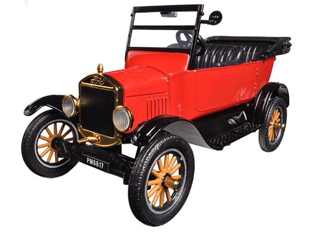 1925 Ford Model T Touring Red 1/24 Diecast Model Car by Motormax view 2