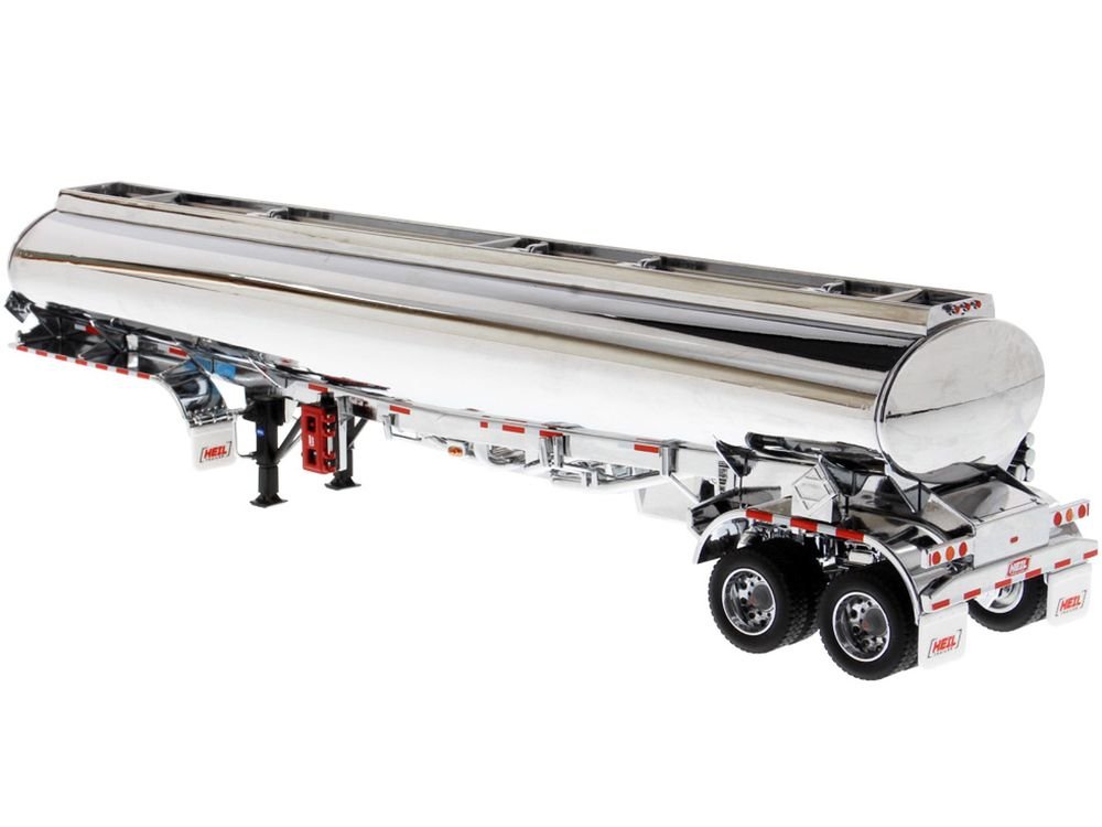 Heil Fleet Duty TM 9300/DT-C4 Petroleum Tanker Trailer Chrome "Transport Series" 1/50 Diecast Model by Diecast Masters view 2