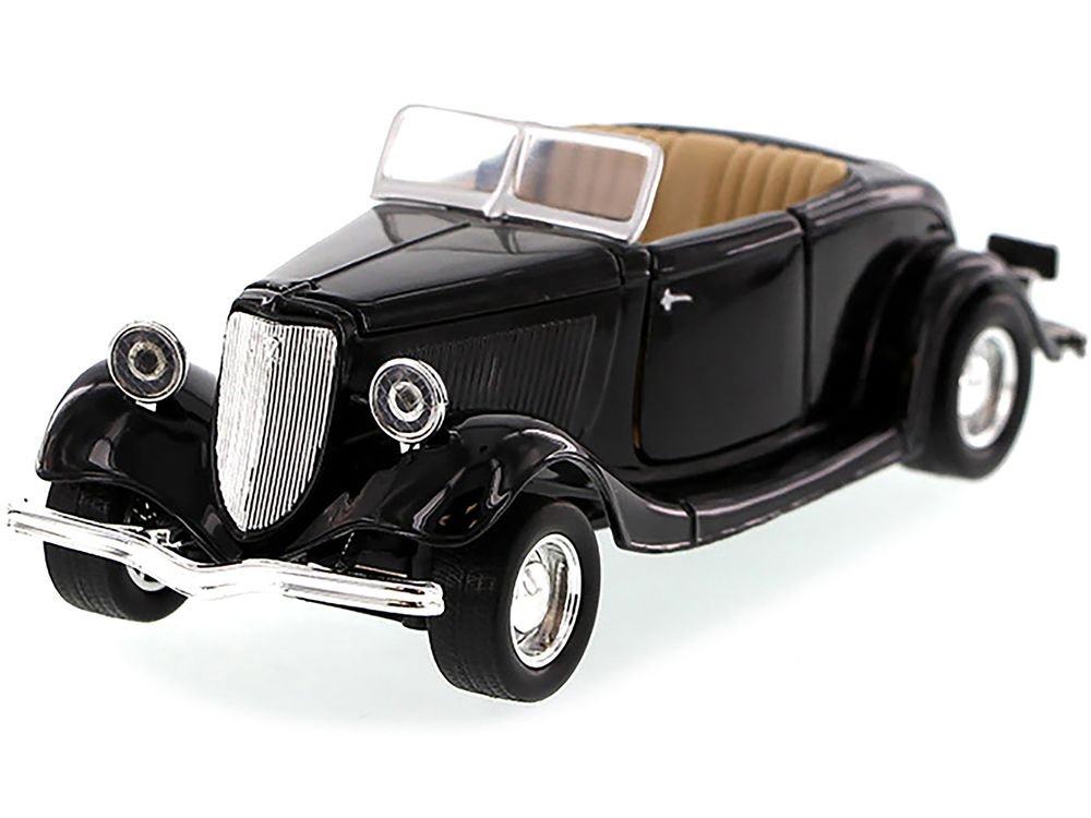 1934 Ford Coupe Convertible Black 1/24 Diecast Model Car by Motormax view 2