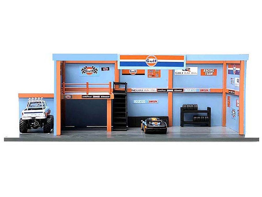 "Garage Diorama" Diorama with Decals for 1/64 Scale Models by American Diorama view 2