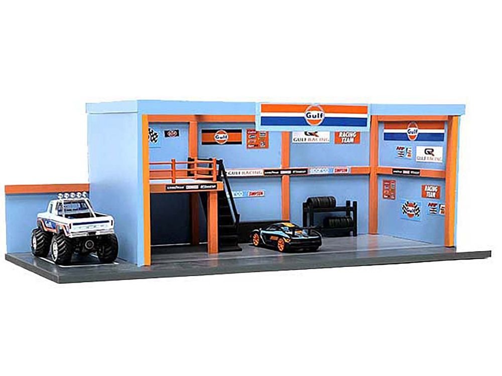 "Garage Diorama" Diorama with Decals for 1/64 Scale Models by American Diorama view 3