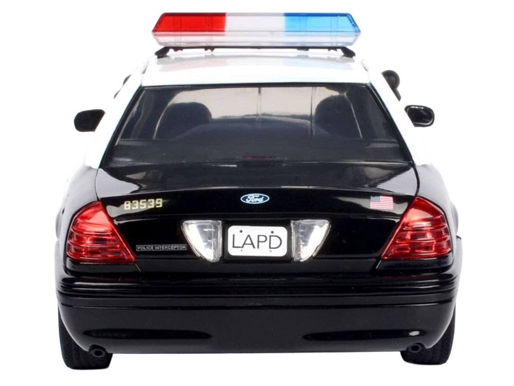 2001 Ford Crown Victoria Los Angeles Police Department LAPD Car 1/18 Diecast Car Model by Motormax view 3