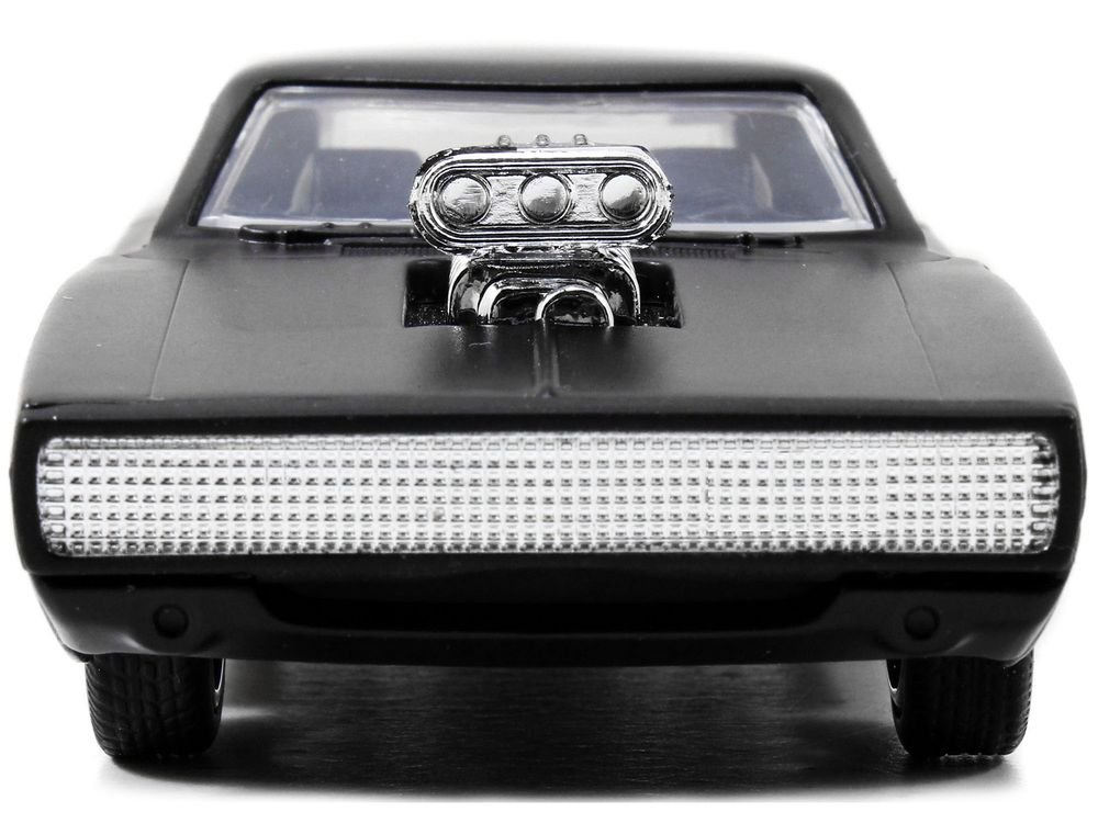 Dom's Dodge Charger R/T Matt Black "Fast & Furious" Movie 1/32 Diecast Model Car by Jada view 3