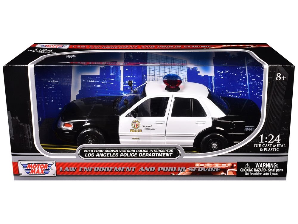2010 Ford Crown Victoria LAPD Los Angeles Police Department Car 1/24 Diecast Car Model by Motormax view 3