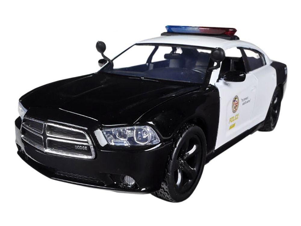 2011 Dodge Charger Pursuit LAPD Los Angeles Police Department Car 1/24 Diecast Car Model by Motormax view 2