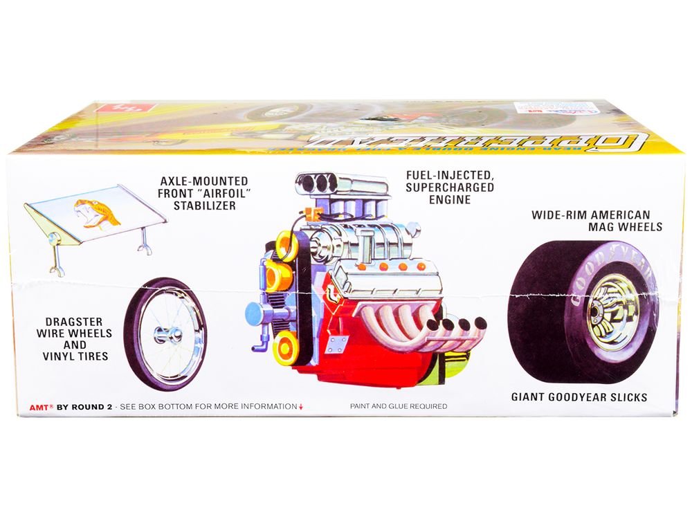 Skill 2 Model Kit 1934 Copperhead Rear-Engine Double A Fuel Dragster 1/25 Scale Model by AMT view 2