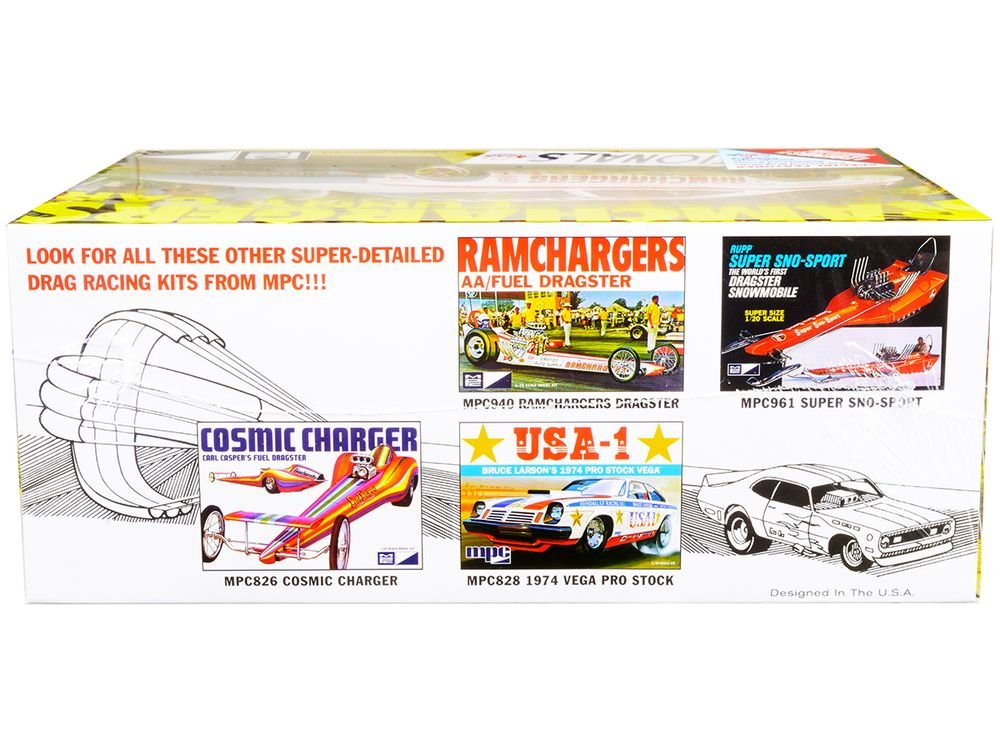 Skill 2 Model Kit Dodge Challenger Ramchargers Funny Car "Legends of the Quarter Mile" 1/25 Scale Model by MPC view 3