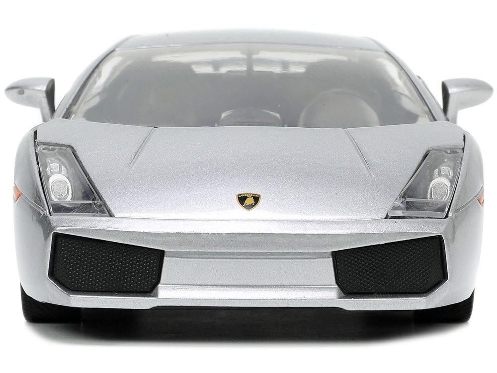 Lamborghini Gallardo Superleggera Silver Metallic with Yellow Stripes "Hyper-Spec" Series 1/24 Diecast Model Car by Jada view 4
