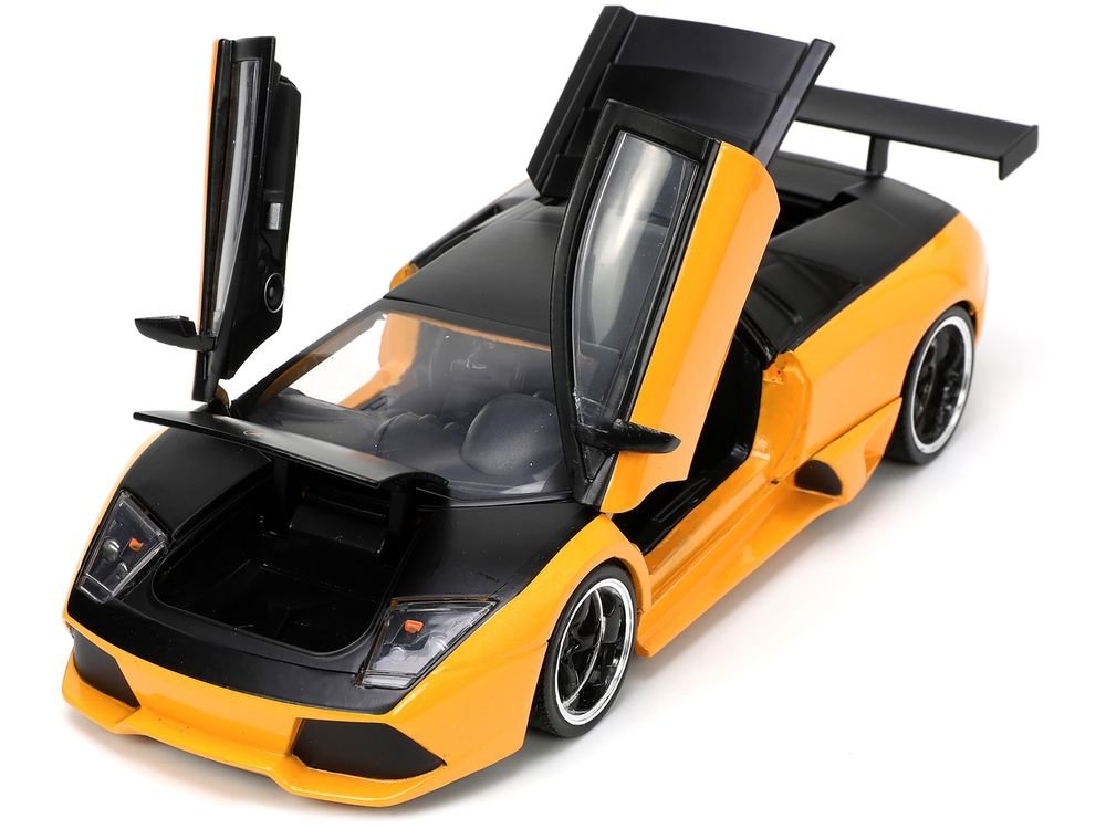 Lamborghini Murcielago LP 640 Yellow Metallic and Matt Black "Hyper-Spec" Series 1/24 Diecast Model Car by Jada view 2